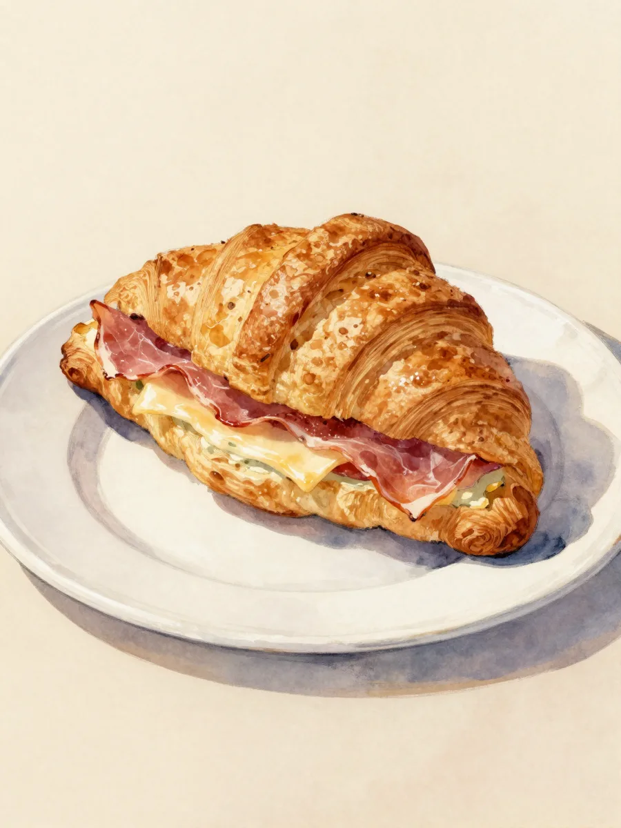 Croissant de jamón serrano