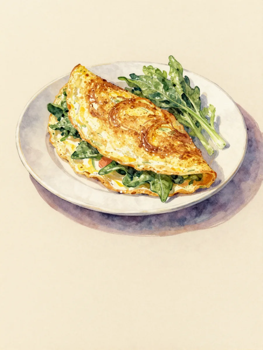 Omelette espinaca