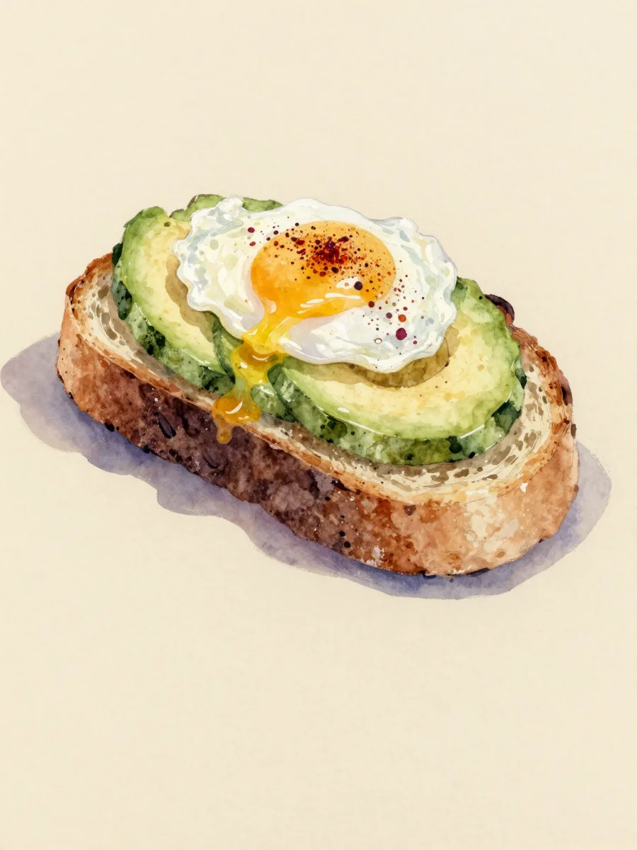 Toast de huevo con aguacate